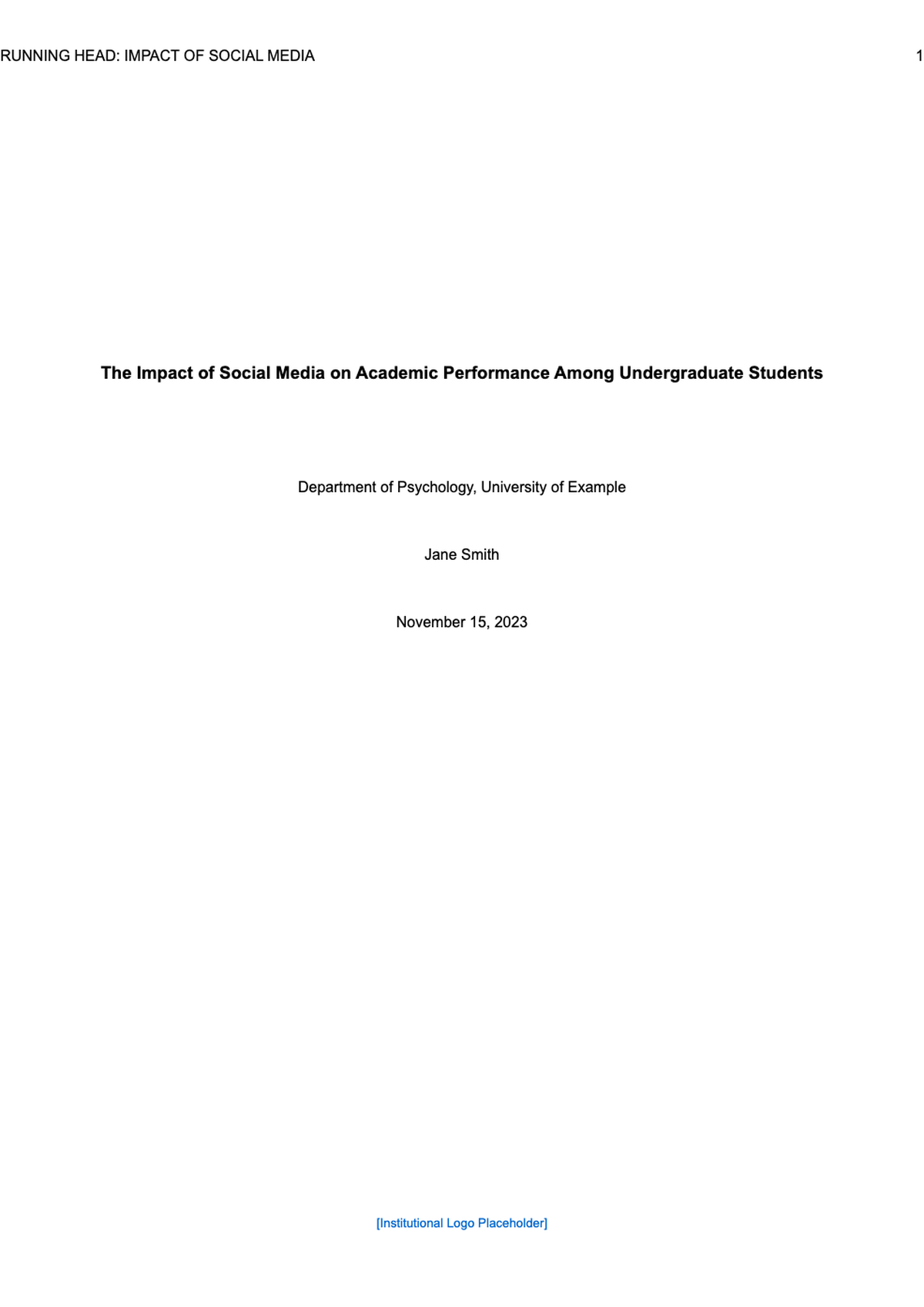 Academic paper cover page Female Mimicry in Passerine Birds Ultius Inc_variant_3